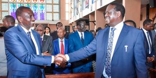 Raila Odinga and William Ruto