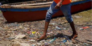 Pollution in Mombasa Old Town