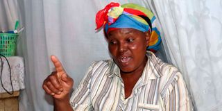 Ms Ruth Mbaika Mugendi during an interview at her house in Kibera, Nairobi, on March 3, 2023.