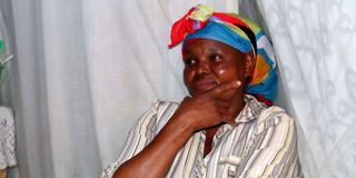 Ms Ruth Mbaika Mugendi during an interview at her house in Kibera, Nairobi, on March 3, 2023.