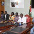 Governor Jonathan Bii Chelilim third (right), his deputy John Barorot on Finland study scam