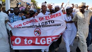 anti-LGBTQ protest lamu