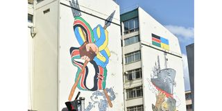 Giant Ukraine mural