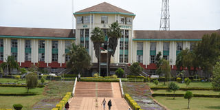 A view of Moi University administration and Senate Building in Kesses, Uasin Gishu County on October 26, 2022