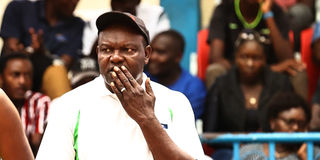 KCB coach Japheth Munala reacts on the touchline