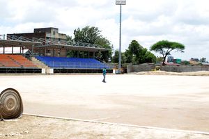 The playing surface at Dandora Stadium