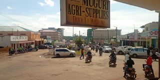 Kapsabet town on Monday March 20, 2023. Residents kept off Azimio protests.