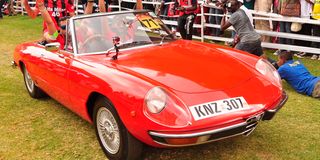 A 1972 Alfa Romeo 2000 Spider Sports car.