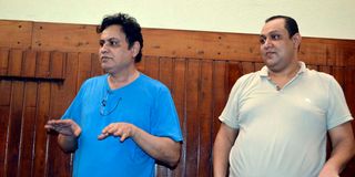 Drugs suspect Vijayghiri Goswami and his co-accused Baktash Akasha Abdalla 