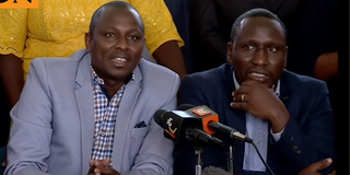 Majority leaders Kikuyu MP Kimani Ichung'wah (National Assembly) and Aaron Cheruiyot (Senate)