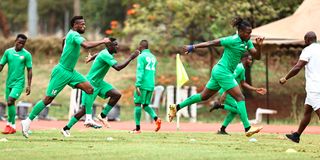 Harambee Stars players go through their paces