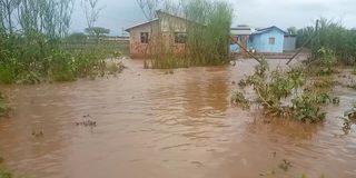 Flooding in Ilbisil, Kajiado Central Sub-county.