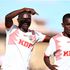 Ulinzi Stars midfielder Boniface Muchiri celebrates with team mate Hillary Simiyu