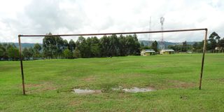 A football pitch at the Bomet Green Stadium