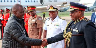 President William Ruto and Inspector General of Police Japhet Koome