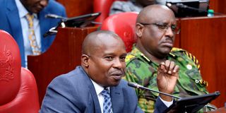 Interior Cabinet Secretary Kindiki Kithure and Inspector General of Police Japhet Koome