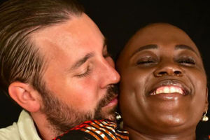 Kenyan singer Esther Akoth aka Akothee with her fiancé.