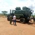 An armored vehicle at Lami Nyeusi in West Pokot county after bandits killed five people early Thursday morning.