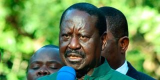 Azimio coalition leader Raila Odinga