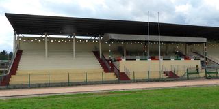 The main pavilion at William Ole Ntimama Stadium in Narok County 