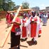 Catholic faithful St Joseph's Busia Uganda Marty's parish on the way of the cross in Busia town