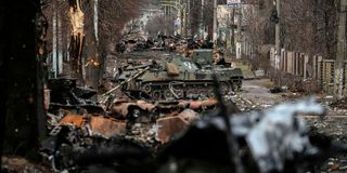 destroyed Russian armored vehicles 