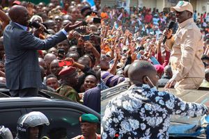 President William Ruto (left) and Azimio leader Raila Odinga.  