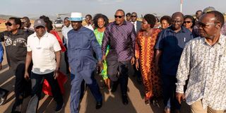 Former President Uhuru Kenyatta and former Prime Minister Raila Odinga