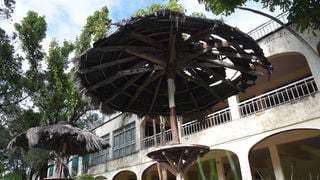 Shades at Kabarnet Hotel of the collapsed Kabarnet Town, Baringo County on April 18, 2023.