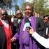 Rt, Rev. Patrick Mutahi Thegu, the Moderator of the 23rd General Assembly speaks to journalists at Molo Parish PCEA Church