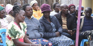 Mourners at the Chirchir, Kesses family home of Rodgers Kipruto, 28, a nursing student at Laurea University, Finland