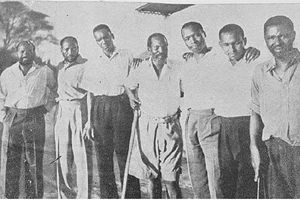 Daniel Moi (third right) with Kapenguria Six members