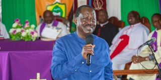 Azimio leader Raila Odinga