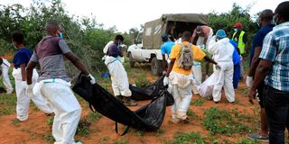 Bodies exhumed at Shakahola Forest