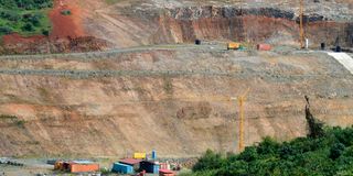 A section of the stalled Itare dam in Kuresoi North, Nakuru County, on October 8, 2020.