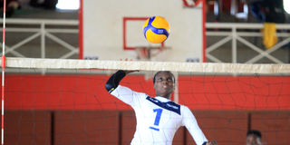 KCB middle blocker Edith Wisa