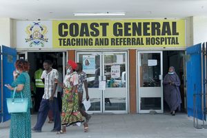 The entrance to the Coast General Teaching and Referral Hospital in March last year.