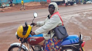 Ms Anna Nyaboke waits for customers in Kisii town