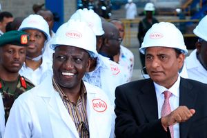 President William Ruto with Devki Group boss Narendra Raval
