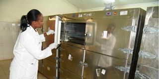 Filinda Kamau, 26, a mortician at the Egerton University Funeral Home