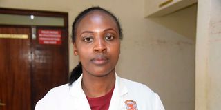Filinda Kamau, 26, a mortician at the Egerton University Funeral Home
