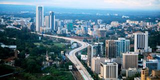 A view of the Nairobi Expressway crisscrossing Nairobi City