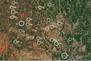 A map showing villages that were carved out of Shakahola Forest by adherents of a suspected cult