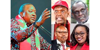 Former President Uhuru Kenyatta and his Jubilee team