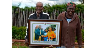 Faith Kipyegon's father Samuel Kipyegon Koech and her mother Jane Chepkosgei 
