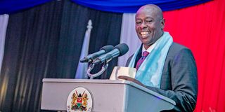 Deputy President Rigathi Gachagua during a reception for delegates at the Second Session of the UN-Habitat Assembly