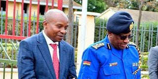 Interior CS Kithure KIndiki and Police IG Jpahet Koome.