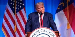 Former US President Donald Trump delivers remarks on June 10, 2023, in Greensboro, North Carolina