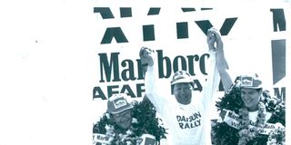 Kenyan driver Shekhar Mehta and Mike Doughty 