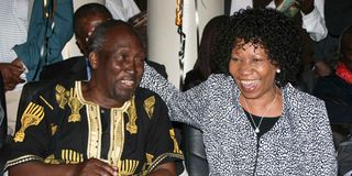 Prof. Ngugi wa Thiong'o and his wife Njeeri Thiong'o